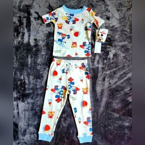 Disney Mickey & Minnie mouse Summer Toddler boy girl 2 piece Pajama Set, 2t 3t 4